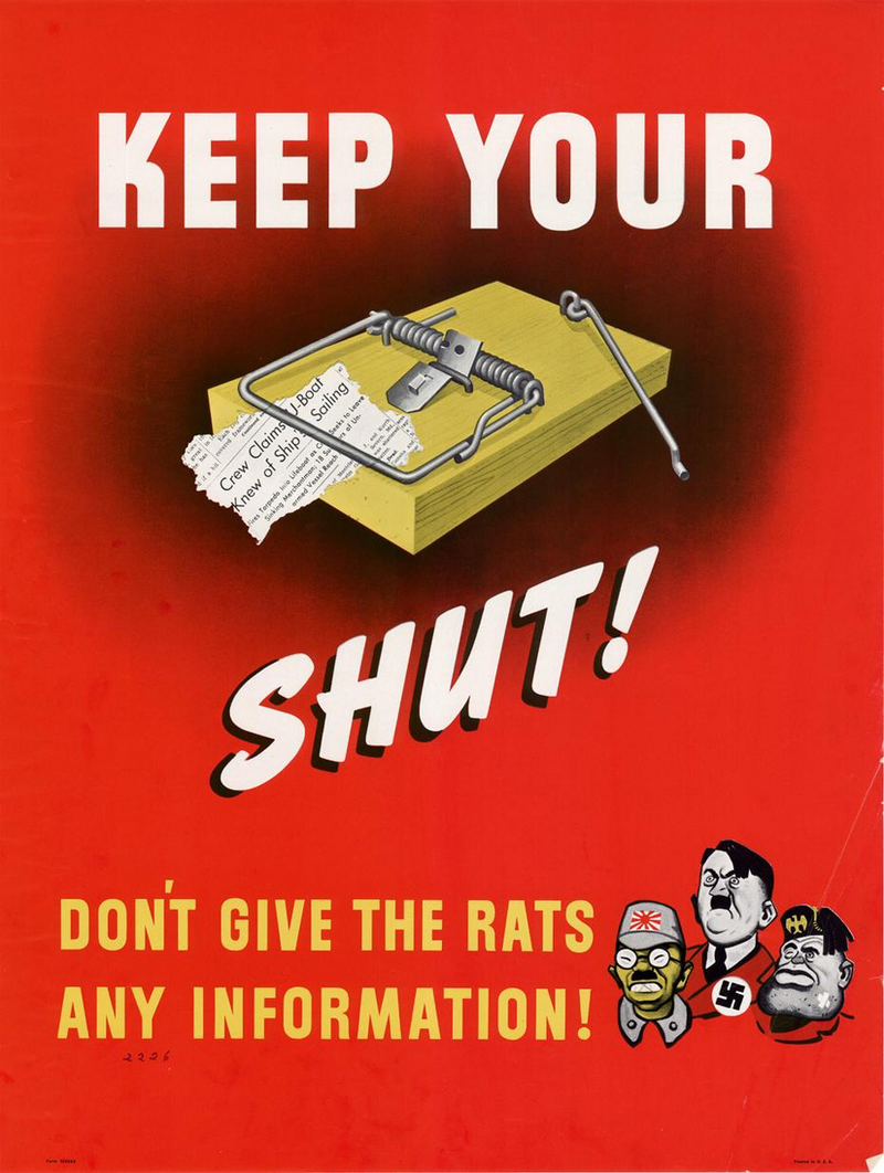 Illustration for article titled The Best Operations Security Propaganda Posters From World War II